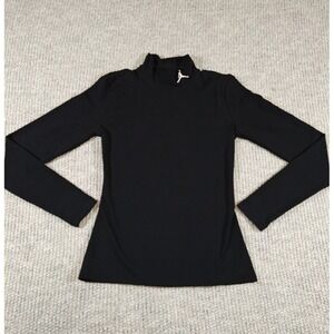 Nike Mock Neck Tight Fit Training Shirt Long Sleeve Adult Black Women's XS